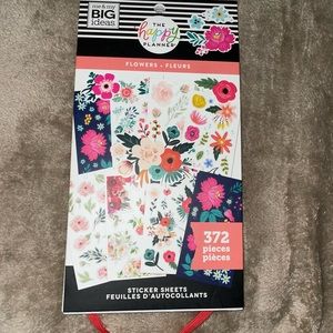 Classic size Flowers Happy Planner sticker